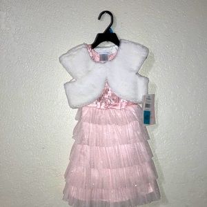 Sparkly Baby Pink Formal Dress for Toddlers
